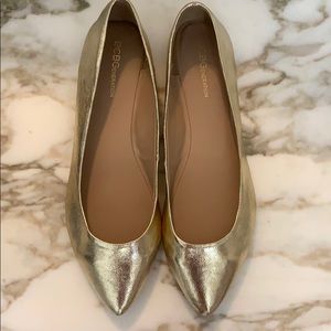 BCBG Gold Flats Brand New